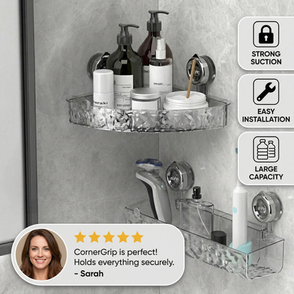 Bathroom Suction Cup Corner Shelf