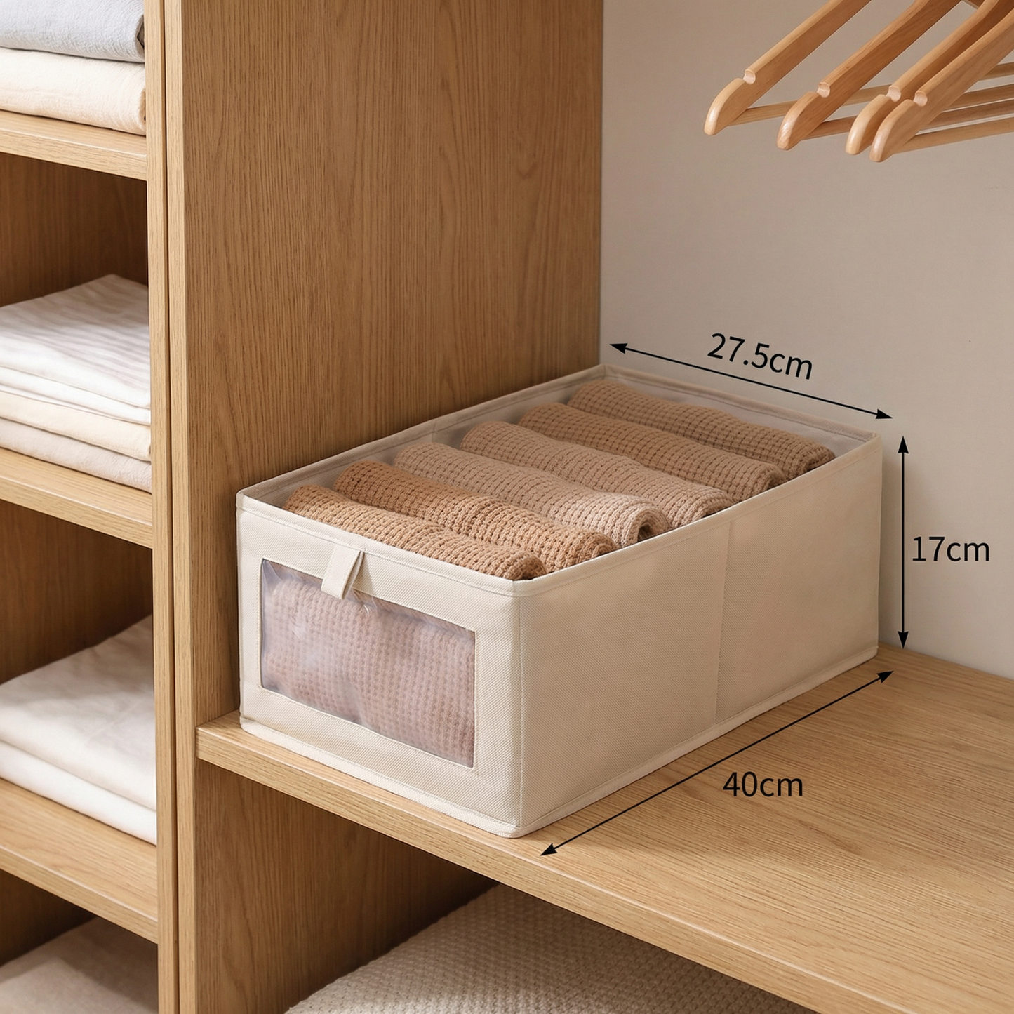 Foldable Clothes Organizer Box with Handles