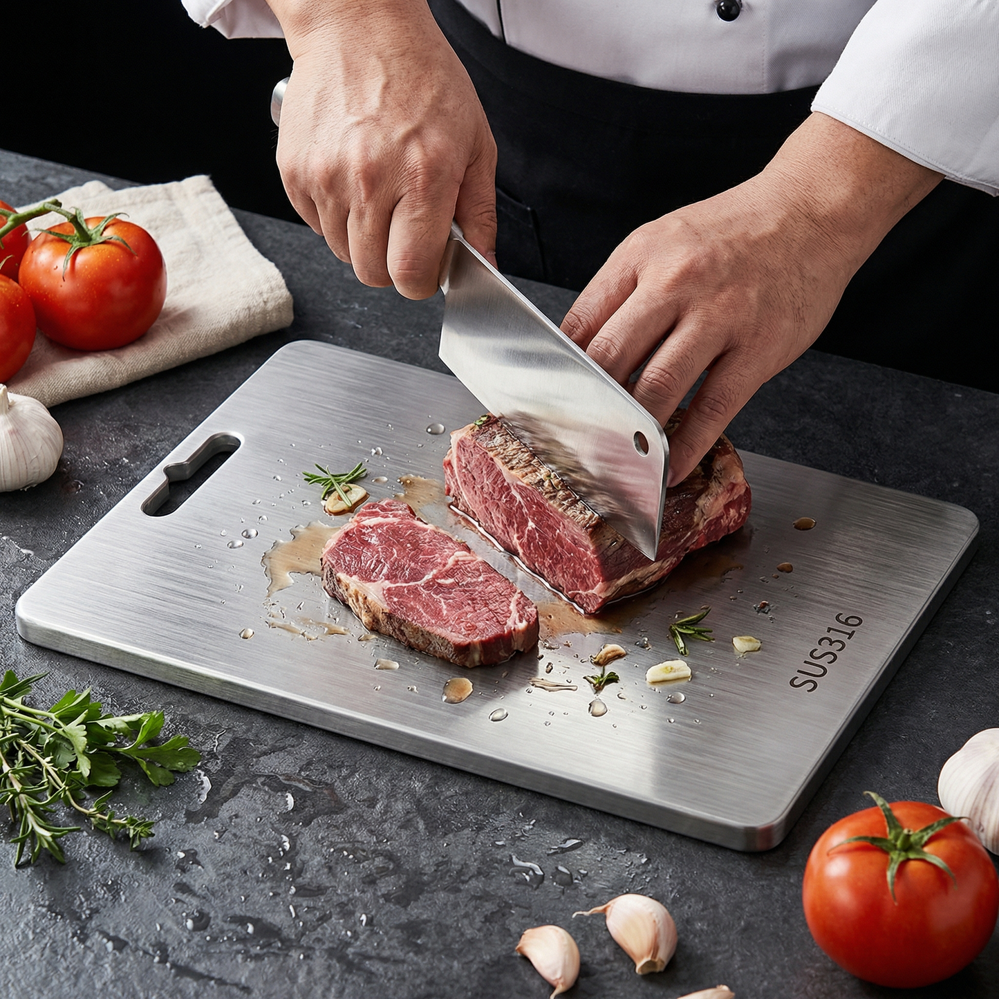 TitanPro – Premium cutting board made from German stainless steel