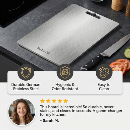 TitanPro – Premium cutting board made from German stainless steel