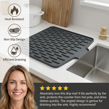 Angled Silicone Drip Mat – Heat Resistant and Non-Slip