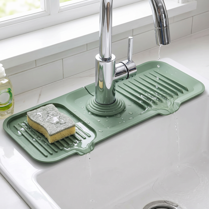 Silicone Faucet Splash Guard – Drip Mat for Sink & Basin