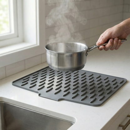 Angled Silicone Drip Mat – Heat Resistant and Non-Slip