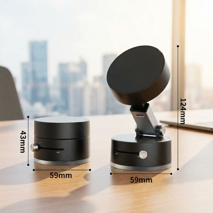 Magnetic Phone Holder with Vacuum Suction Cup – Foldable & Double-Sided, Universal for All Smartphones