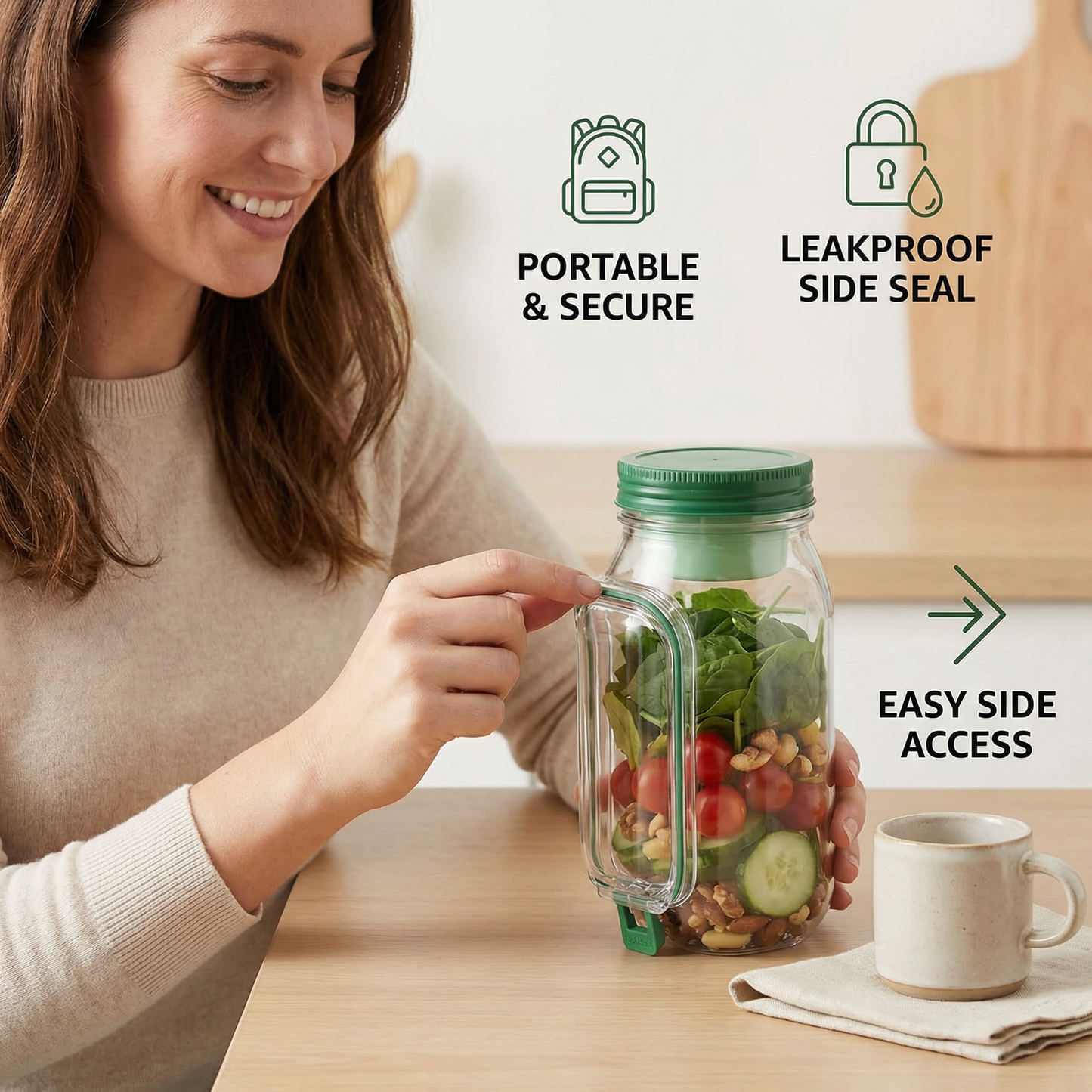 Snack Box To-Go with Side Flap – Leakproof & Portable