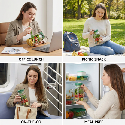 Snack Box To-Go with Side Flap – Leakproof & Portable