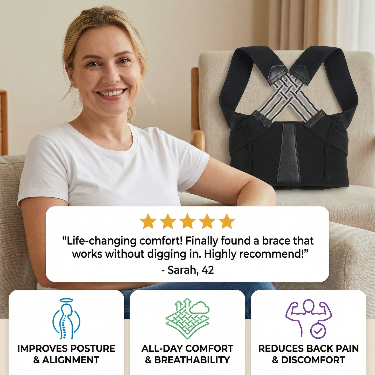 Comfortable Back Posture Corrector Belt
