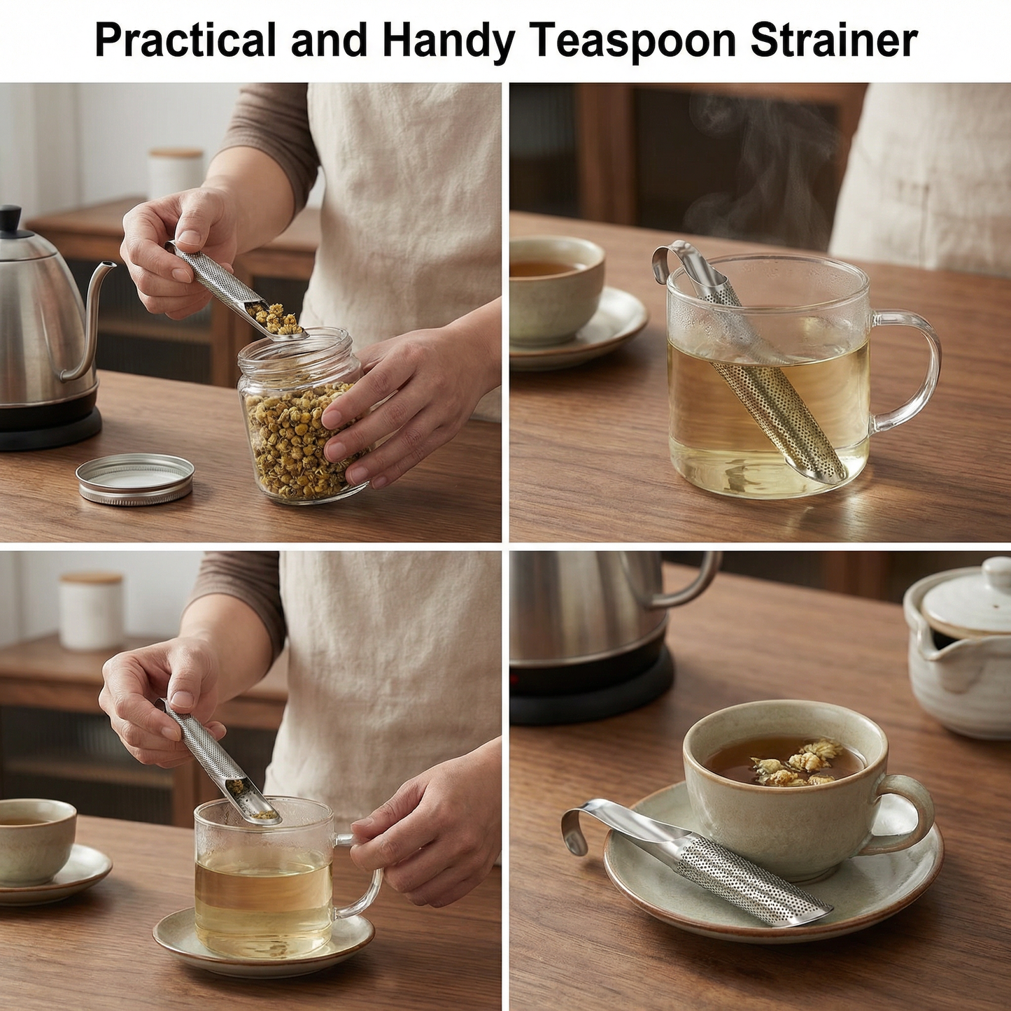 Practical and Handy Teaspoon Strainer