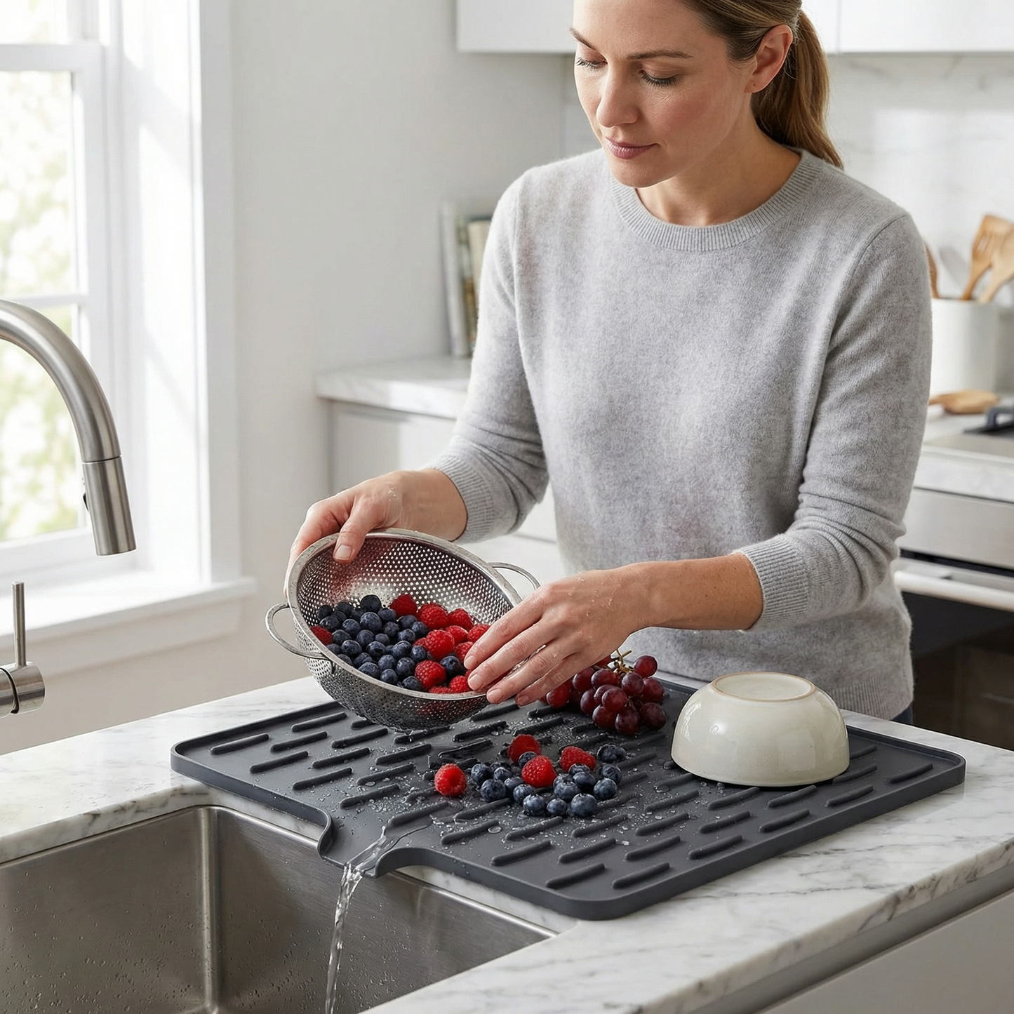 Angled Silicone Drip Mat – Heat Resistant and Non-Slip