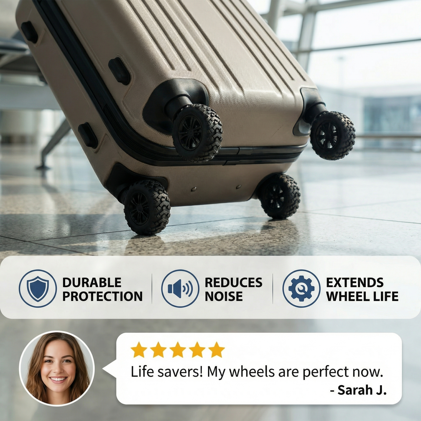 Wheel Guard for Suitcases