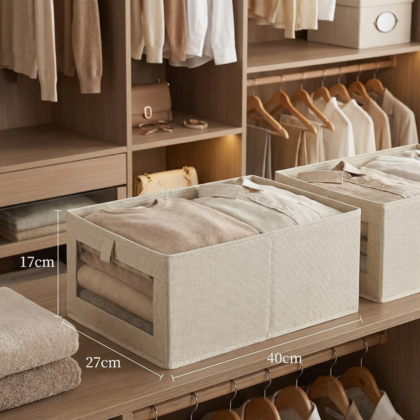 Foldable Clothes Organizer Box with Handles
